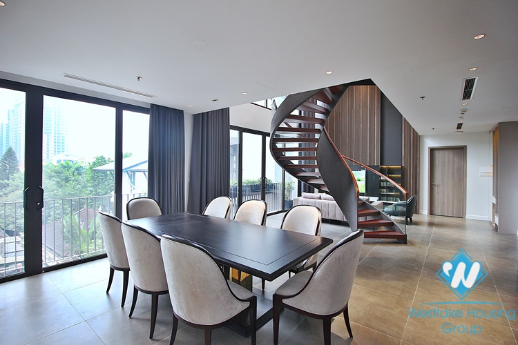 A luxurious duplex 3 bedrooms apartment for rent in Tay Ho area